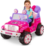 Kid Trax  Minnie Mouse 6V Ride-On Toy - Flower Power 4X4 Battery Powered Outdoor Toy - Ages 3-5 - Up to 60 Lbs - Working Headlights and Sounds - Pink Minnie Mouse Ride-On for Toddlers, Girls, Boys
