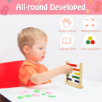 " Wooden Abacus - Colorful Counting Toy for Preschoolers, Develops Coordination and Motor Skills" - Image 2