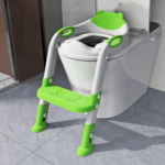 " 2-In-1 Toddler Potty Seat with Step Stool - Grey" - Image 23