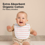 "Sweet Charm 8-Pack Organic Baby Bibs for Boys and Girls - Teething and Drool Bibs for Newborns, Infants, and Toddlers" - Image 3