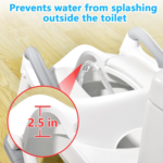 " 2-In-1 Toddler Potty Seat with Step Stool - Grey" - Image 2