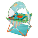 Pop 'N Jump Portable Baby Activity Center, Indoor Outdoor Use, Lightweight, Carrying Bag, Canopy, 6-12 Months (Animals)