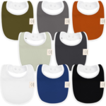 "Sweet Charm 8-Pack Organic Baby Bibs for Boys and Girls - Teething and Drool Bibs for Newborns, Infants, and Toddlers" - Image 7