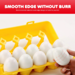 Color Shape Matching Eggs Educational Toy Set for Toddlers with Egg Box - Preschool Learning and Sorting Activity - Easter and Christmas Gift for Kids Ages 3-6+ - Image 5