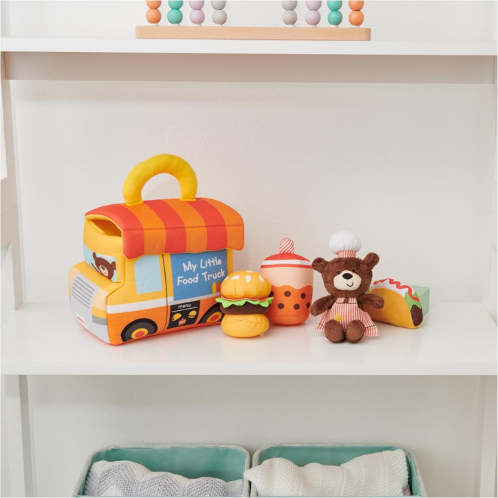 "Adorable  Baby Play Soft Collection Food Truck Plush Playset - Perfect Sensory Toy for Babies!" - Image 8