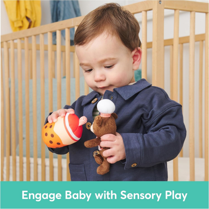"Adorable  Baby Play Soft Collection Food Truck Plush Playset - Perfect Sensory Toy for Babies!" - Image 3