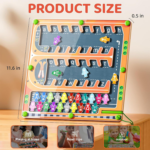 "Montessori Magnetic Alphabet Letter Maze - Educational Wooden Puzzle Activity Board for Toddlers" - Image 4