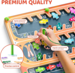 "Montessori Magnetic Alphabet Letter Maze - Educational Wooden Puzzle Activity Board for Toddlers" - Image 5