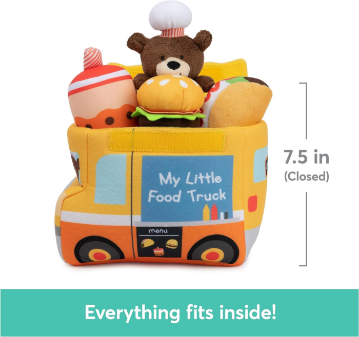 "Adorable  Baby Play Soft Collection Food Truck Plush Playset - Perfect Sensory Toy for Babies!" - Image 7