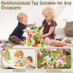 Baby Wooden Activity Cube Center Toys for 1 2 3 4 Years Old Boys Girls Birthday Gifts, 5 in 1 Montessori Educational Learning Sensory Toys for Toddlers Kids 12 18 24 Months Fine Motor Skills Games - Image 6