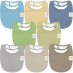 "Sweet Charm 8-Pack Organic Baby Bibs for Boys and Girls - Teething and Drool Bibs for Newborns, Infants, and Toddlers" - Image 17
