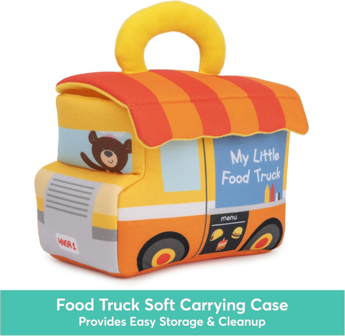 "Adorable  Baby Play Soft Collection Food Truck Plush Playset - Perfect Sensory Toy for Babies!" - Image 5