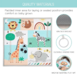 7 in 1 Baby Play Gym for Boys or Girls, Activity Center, Tummy Time Toys, Play Mat for Babies 0-6 Months, Newborn Essentials, Playmate for Baby, Safari Animals - Image 6
