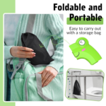 "Foldable Non-Slip Potty Training Seat for Toddler Travel - Cute Green Frog Design with Drawstring Bag" - Image 7