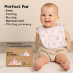 "Sweet Charm 8-Pack Organic Baby Bibs for Boys and Girls - Teething and Drool Bibs for Newborns, Infants, and Toddlers" - Image 5