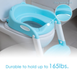"Kids Potty Training Chair with Step Stool - Height Adjustable Toilet Seat for Boys and Girls, Blue-White" - Image 5