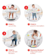 Baby Activity Center: Interactive Play Center with 3-Stage Grow-With-Me Functionality, 4Mo+, Silver Lining Cloud - Image 3