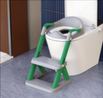 " 2-In-1 Toddler Potty Seat with Step Stool - Grey" - Image 10