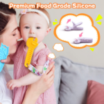 "Silicone Molar Teether Chew Toys Set for Baby - Soft Textures, BPA Free - 5-Pack Gift Set" - Image 2