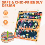 "Montessori Magnetic Alphabet Letter Maze - Educational Wooden Puzzle Activity Board for Toddlers" - Image 2