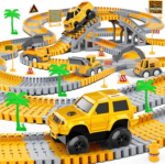"253-Piece Construction Race Track Toy Set with Trucks - Fun Engineering Road Games for Kids Ages 3-8" - Image 9