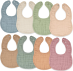 " Muslin Baby Bibs - Adjustable, Absorbent, and Stylish Drool Bibs for Teething Boys & Girls" - Image 15