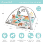 7 in 1 Baby Play Gym for Boys or Girls, Activity Center, Tummy Time Toys, Play Mat for Babies 0-6 Months, Newborn Essentials, Playmate for Baby, Safari Animals - Image 3