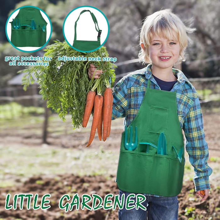 "Kids Gardening Adventure Set with Wheelbarrow, Apron, and More - Educational STEM Learning Toys for Outdoor Fun!" - Image 4