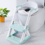 " 2-In-1 Toddler Potty Seat with Step Stool - Grey" - Image 12