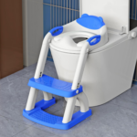 " 2-In-1 Toddler Potty Seat with Step Stool - Grey" - Image 14