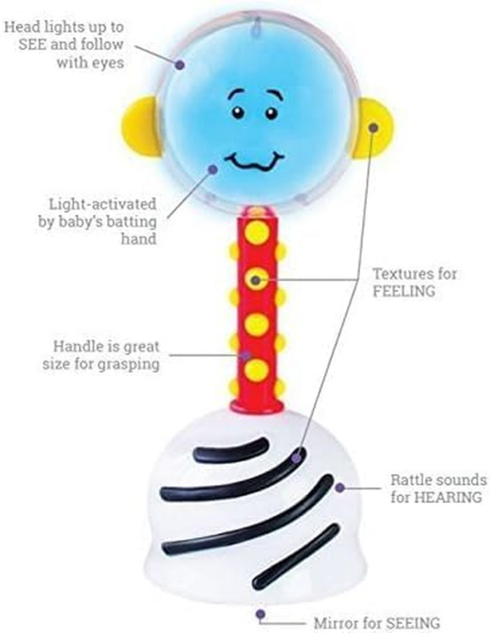 " Nogginstik: Interactive Light-Up Rattle for Babies!" - Image 3