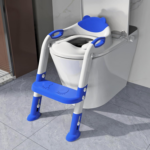 " 2-In-1 Toddler Potty Seat with Step Stool - Grey" - Image 17