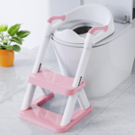 " 2-In-1 Toddler Potty Seat with Step Stool - Grey" - Image 22