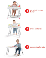Baby Activity Center: Interactive Play Center with 3-Stage Grow-With-Me Functionality, 4Mo+, Silver Lining Cloud - Image 5