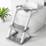 " 2-In-1 Toddler Potty Seat with Step Stool - Grey"