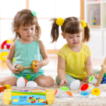 Color Shape Matching Eggs Educational Toy Set for Toddlers with Egg Box - Preschool Learning and Sorting Activity - Easter and Christmas Gift for Kids Ages 3-6+ - Image 7