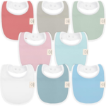 "Sweet Charm 8-Pack Organic Baby Bibs for Boys and Girls - Teething and Drool Bibs for Newborns, Infants, and Toddlers" - Image 8