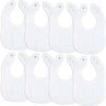 " Muslin Baby Bibs - Adjustable, Absorbent, and Stylish Drool Bibs for Teething Boys & Girls"