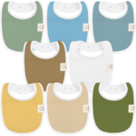"Sweet Charm 8-Pack Organic Baby Bibs for Boys and Girls - Teething and Drool Bibs for Newborns, Infants, and Toddlers" - Image 15