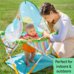 Pop 'N Jump Portable Baby Activity Center, Indoor Outdoor Use, Lightweight, Carrying Bag, Canopy, 6-12 Months (Animals) - Image 2