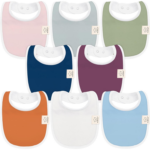 "Sweet Charm 8-Pack Organic Baby Bibs for Boys and Girls - Teething and Drool Bibs for Newborns, Infants, and Toddlers" - Image 13