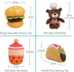 "Adorable  Baby Play Soft Collection Food Truck Plush Playset - Perfect Sensory Toy for Babies!" - Image 2
