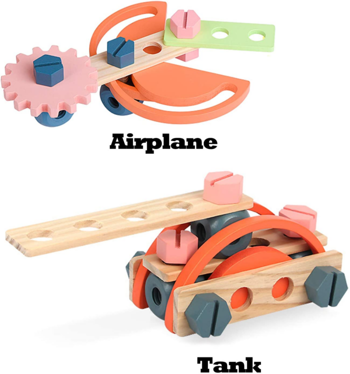 "Kids Wooden Tool Bench Workshop with Tools Set - Fun Construction Toy for Boys and Girls Ages 3-5" - Image 5