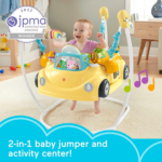 to Toddler Learning Toy 2-In-1 Servin’ up Fun Jumperoo Activity Center with Music Lights and Shape Sorting Puzzle Play - Image 2