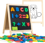Magnetic Letters and Numbers for Toddlers, Magnetic Board for Kids, ABC Alphabet Magnets, Educational Dry Erase Board - Whiteboard & Chalkboard for Toddlers 1-3 for Writing & Drawing