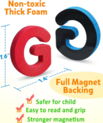Magnetic Letters 234 Pcs, Uppercase Lowercase Foam Alphabet ABC Fridge Magnets, Educational Toy Set for Classroom Kids Learning Spelling with Magnetic Board and Storage Box - Image 5