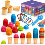 Ice Cream Alphabet Learning Toys,Color Sorting Matching Letter Game for Toddlers,Stacking Montessori Preschool Kindergarten Learning Activities,Educational ABC Fine Motor Skills Toys - Image 8