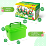 Flower Garden Building Toys for Girls Age 3, 4, 5, 6, 7 Year Old - STEM Gardening Pretend Toys for Kids - Stacking Game for Toddlers Play Set - Educational Activity for Preschool (148 PCS) - Image 4