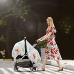 "Adorable Crocodile Dinosaur Baby Carseat Canopy - Large Size, Lightweight, Breathable Cover for Infant Car Seat, Perfect for Summer, Spring, Autumn" - Image 7