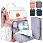 "Premium Baby Diaper Backpack - Stylish and Spacious Diaper Bag for Boys & Girls with Changing Pad - Ideal Baby Shower Gift and Registry Essential, in Beige" - Image 12